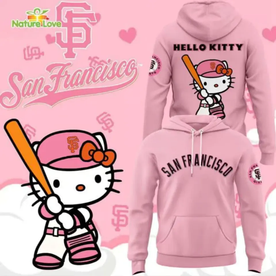 Discover Hello Kitty Giants Pink Baseball M.L.B Hoodie, Gift For Fans, Christmas Gift