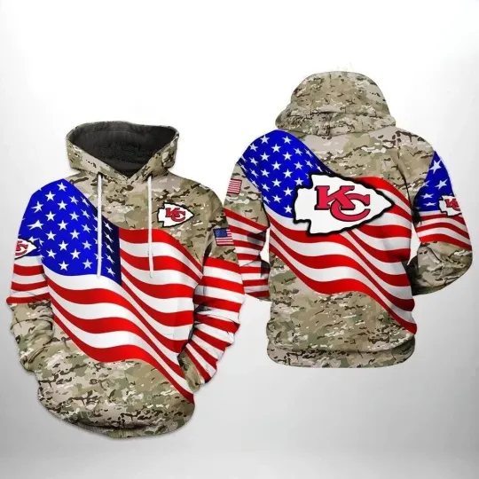 Discover Kansas Us Flag Camo Army Hoodie, Gift For Fans, Christmas Gift