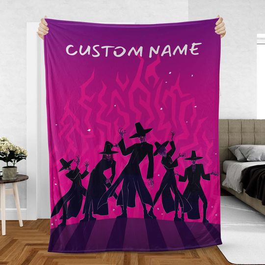 Discover KPop Evil Theme Jinu Fleece Blanket - Custom Name Halloween Music Star Character Decor Gift