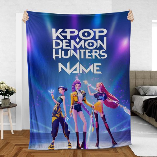 Discover Custom Name Mira Zoey Rumi Fleece Blanket with KPop Character Star Design