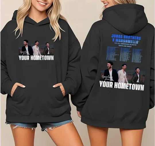 Jonas Brothers Greetings From Your Hometown Tour 2025 Concert Hoodie