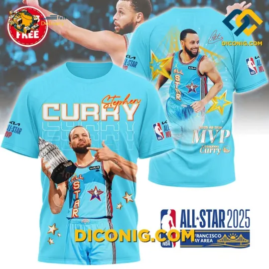 Discover St3ph3n Curry MVP All-Star 2025 T-Shirt
