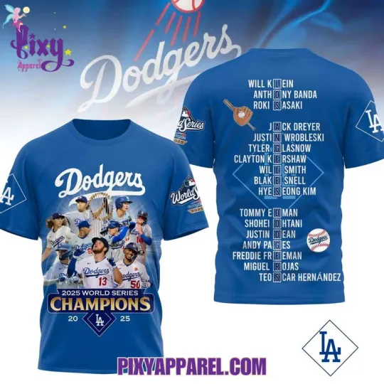 Discover L.A. D@d@gers 2024-2025 World Series T-Shirt, Gift For Fans, Christmas Gift