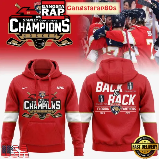 Discover Floridaa Panther 2025 Stanley Cup Champions Back To Back 3D Hoodie