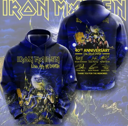 Discover 1Iron Maiden Life After Death 40 Years 3D Hoodie