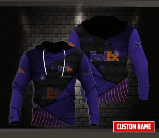 Discover Personalized Name Fedex Purple Custom Full Print 3D Hoodie