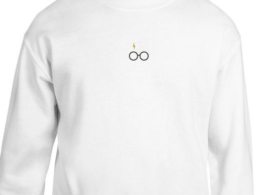 Discover Glasses & Scar Embroidered Sweatshirt in Multiple Colors
