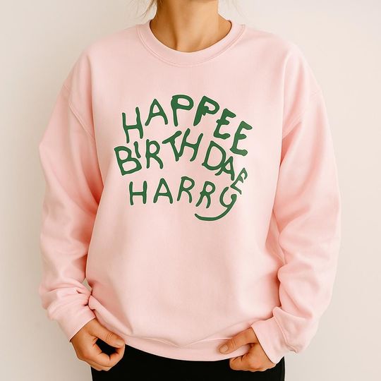 Happee Birthdae Harry Embroidered Sweatshirt  Magical Crewneck inspired by Harry Potter, Magical Birthday Gift, Unisex Loose Fit Pullover