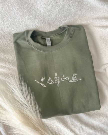 Discover Wizard Wand Embroidery Design, Christmas Embroidered, Fantasy Wizard Embroidery File, Vintage HP ,5 sizes, Instant Download