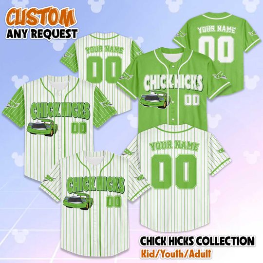 Discover Custom Chick Hicks Baseball Jersey, Disney Car Shirt, Chick Hicks Disney Jersey Outfit, Pixar Car Team Jersey, Custom Disney Gift