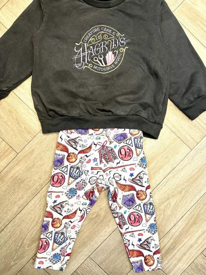 Harry Potter Embroidered Sweatshirt, Magic Inspired Jumper, Hogwarts Sweater, childrens Universal Studios Park Gift, Hagrid wizard apparel