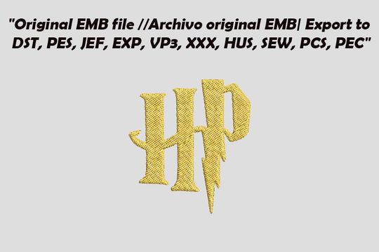Harry potter embroidery file emb original