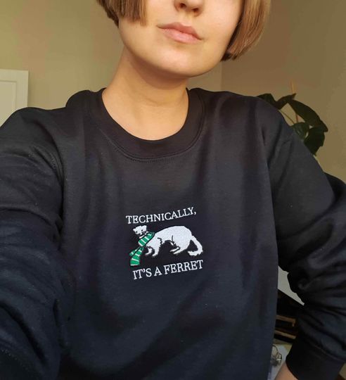 Embroidered Draco Sweatshirt | Draco Ferret | Draco Sweater | HP | Potter sweatshirt