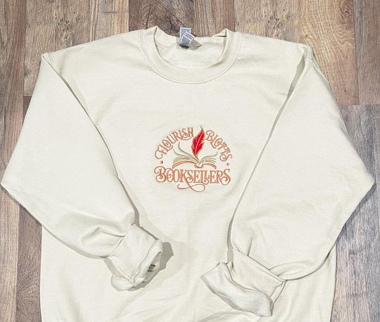 Discover Embroidered Wizard Bookseller Sweatshirt - Potter Gift