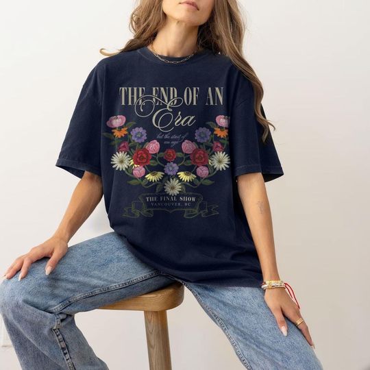 Discover Floral End of an Era Crewneck T-Shirt: Surprise Songs Concert Merch, The Final Show