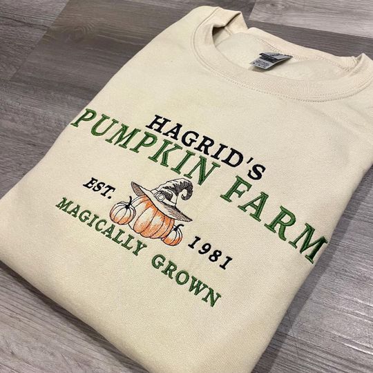 Discover Hagrid's Pumpkin Farm Embroidered Sweatshirt