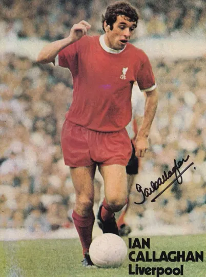 Discover Original Hand Signed 1970s Liverpool Ian Callaghan Vertical Poster