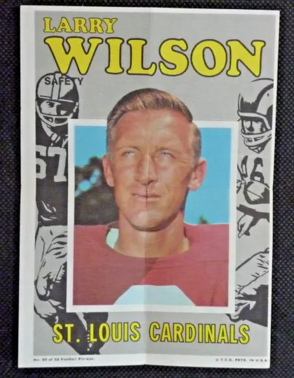 Discover 1971 Topps Football Poster 20 Larry Wilson St. Louis Cardinals