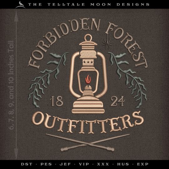 Discover Wizarding Outfitters Vintage Sign Machine Embroidery Design (Digital File)