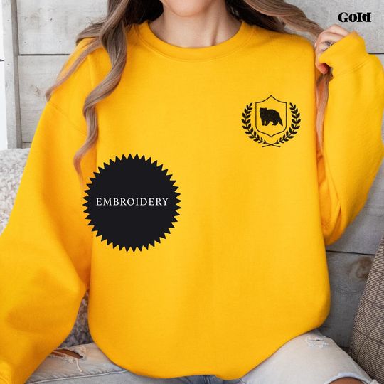 Discover Embroidered Wizard House Sweatshirt - Collegiate Style