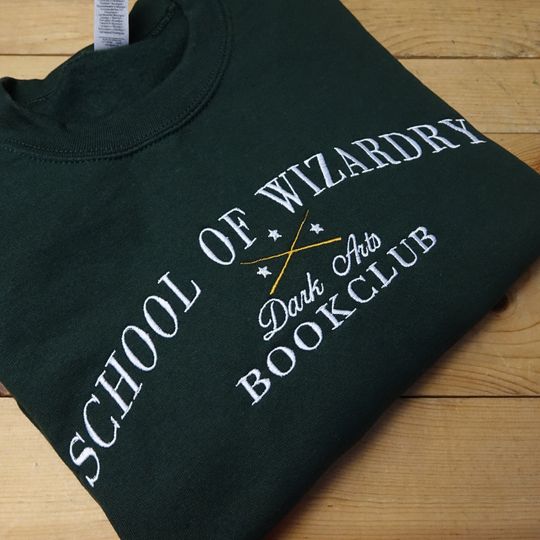 Discover School of Wizardry Dark Arts Bookclub - Witch and Wizard book sweater - Magical reader crewneck