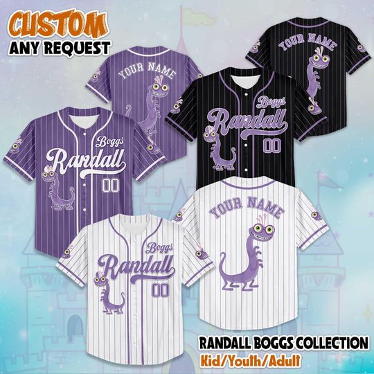 Discover Custom Randall Boggs Baseball Jersey, Disney Monsters Inc Randall Boggs Jersey, Disneyland Baseball Team Outfit, Birthday Gift
