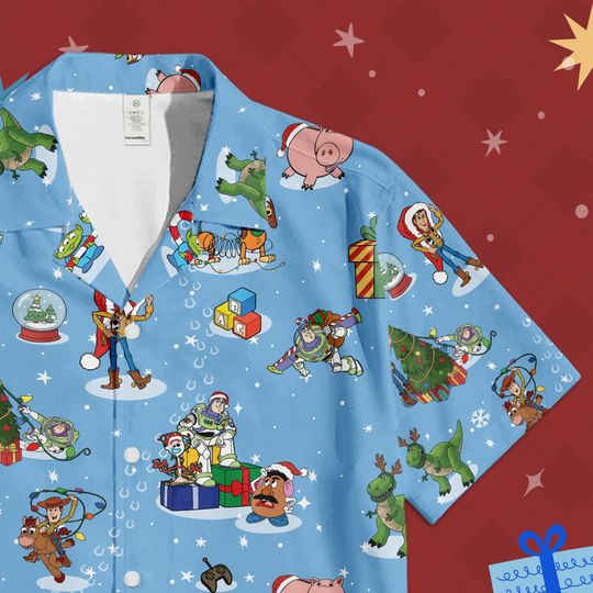 Discover Disney Toy Story Christmas Hawaiian Shirt, Pixar Toy Story Characters Christmas Shirt, You've Got A Friends in me, Disney Pixar Christmas