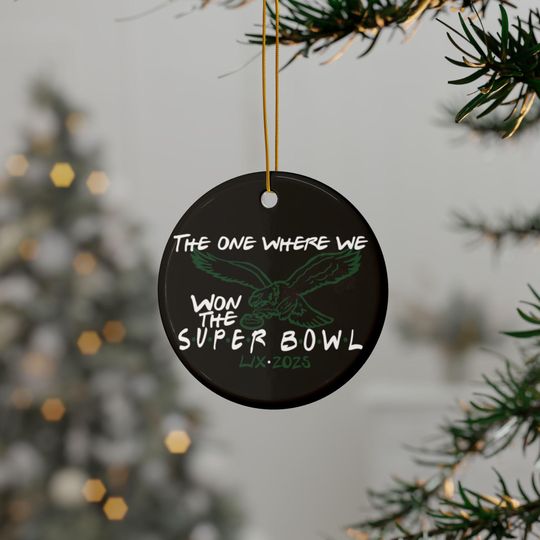 Discover Eagles Super Bowl Champs, Friends TV Show Vibes, Double-Sided Ornaments