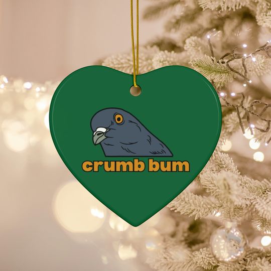 Discover Philly Crumb Bum Ornament, Philadelphia pigeon Christmas ceramic ornament, funny phila city pride, homesick, gift for proud philly jawns,