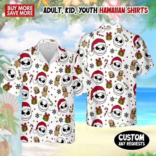 Discover Disney The Nightmare Before Christmas Hawaiian Shirt, Jack Skellington, Sally Doll, Oggie Boogie Beach Shorts, Halloween, Birthday Gift