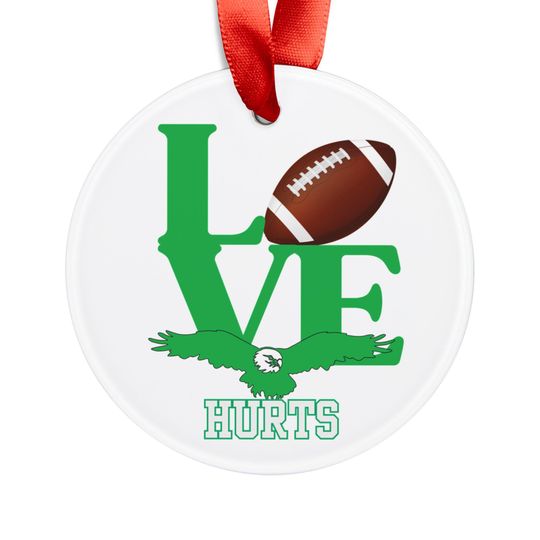 Eagles 'Love Hurts' Acrylic Christmas Tree Ornament
