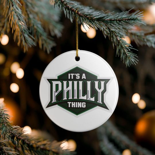 Discover Philly Thing Ceramic Ornament: Holiday Decor, Sports Fan Gift