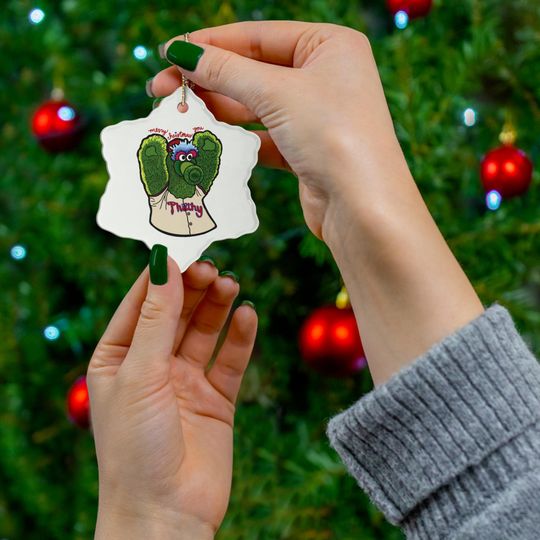 Merry Christmas, You Philthy Phanatic - Ceramic Ornament - Philly-Inspired Holiday Decor - Perfect for Philadelphia Phillies Sports Fans