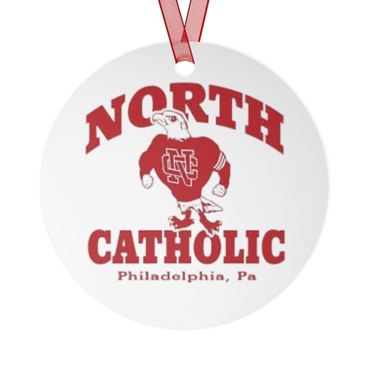 Personalized North East Catholic High School metal Christmas Tree Ornament, Customized Philly, Philadelphia