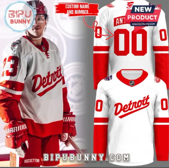 Discover Custom Detroit Red Wing 2025 Stadium Series Hockey Jersey, Gift For Fans
