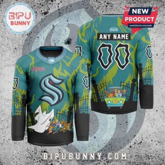 Personalized Seattle Kra*ken Scooby-Doo Hockey Jersey, Gift For Fans