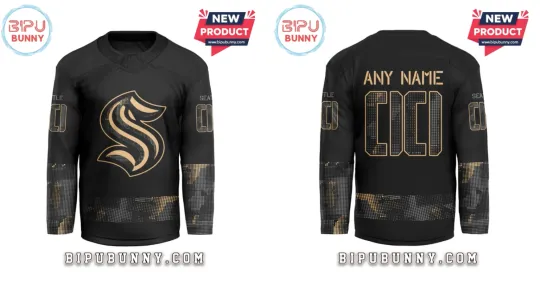Discover Custom Seattle Kra*ken Military Appreciation Hockey Jersey, Gift For Fans
