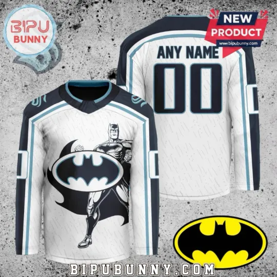 Discover Custom Nhl Seattle Kra*ken X Batman Hockey Jersey, Gift For Fans
