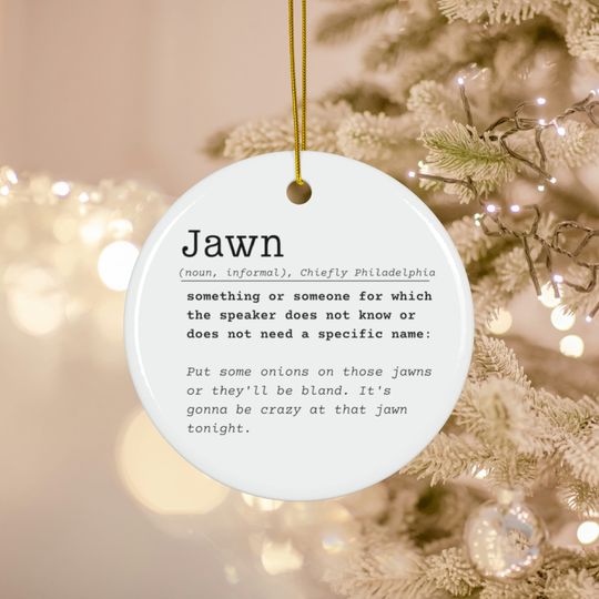 Discover Philly Jawn Definition Ornament, 1,3,5,10 bulk Philadelphia slang vocabulary christmas ornament, gift for phanatic Phillies eagles fans
