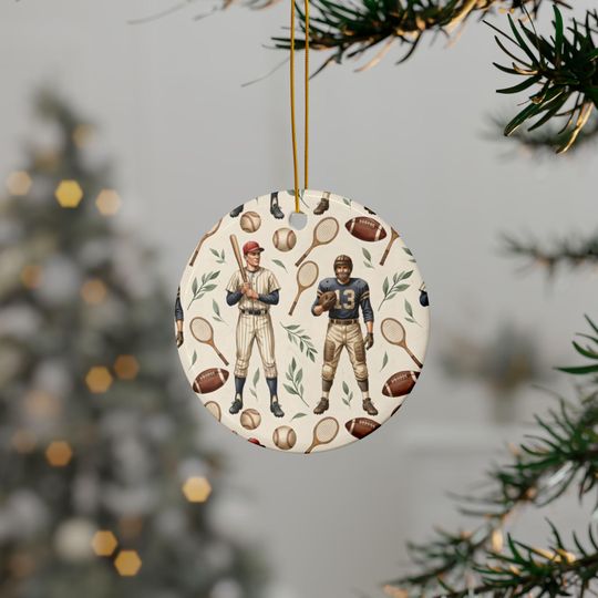 Discover Sports-Themed Ceramic Christmas Ornament, Athlete Gift