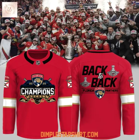 Discover Florida Panther Back To Back Champions Stanley Cup 2025 Hockey Jersey