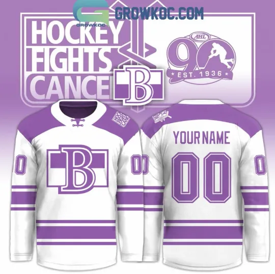 Discover Personalized Belleville Senator X Hockey Fights Cancer 2025 White Hockey Jersey
