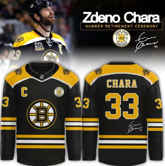 Discover Boston Hockey Legend 33 Number Tribute 2025 Signature Hockey Jersey
