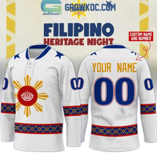 Discover Personalized Los Angeles King Filipino Heritage 2026 Hockey Jersey, Gift For Fans