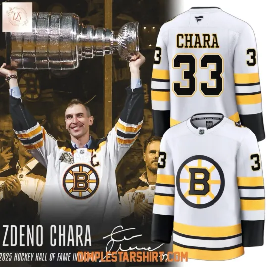 Discover Boston Bruin X Zdeno Charaa 2025 White Hockey Jersey, Gift For Fans