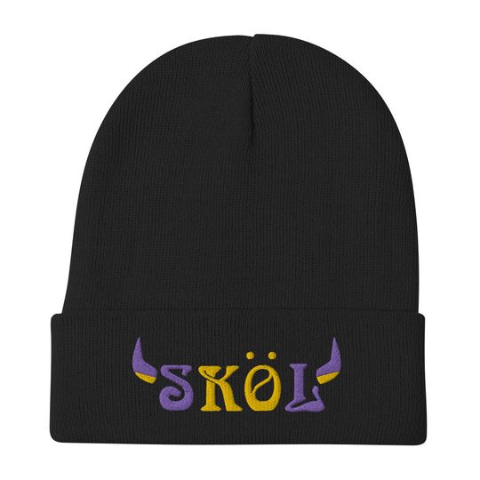 SKOL - Premium Embroidered Beanie - Minnesota