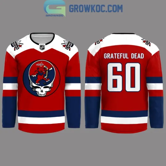 Discover Washington Capital Celebration Grateful Dad 60 Years Hockey Jersey