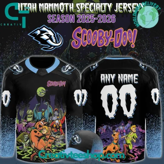 Discover Custom Ut*ah Mammoth X Scoobydoo Night 2025 Hockey Jersey