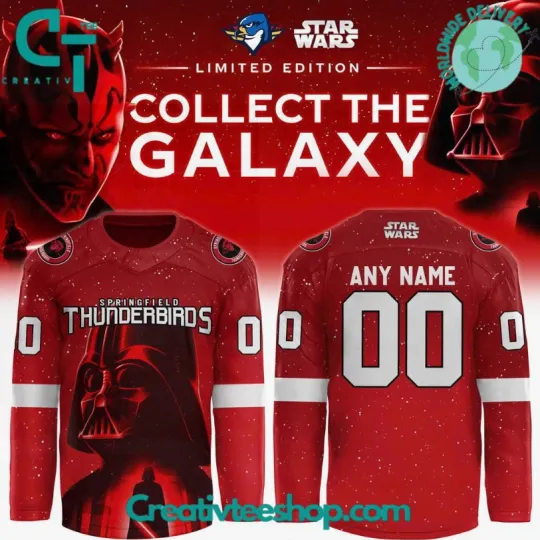 Discover Custom Springfield Thunderbird X Star Wars Special Edition Hockey Jersey