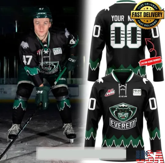 Discover Personalized Everett Silvertip Nightmare New 2025 Hockey Jersey